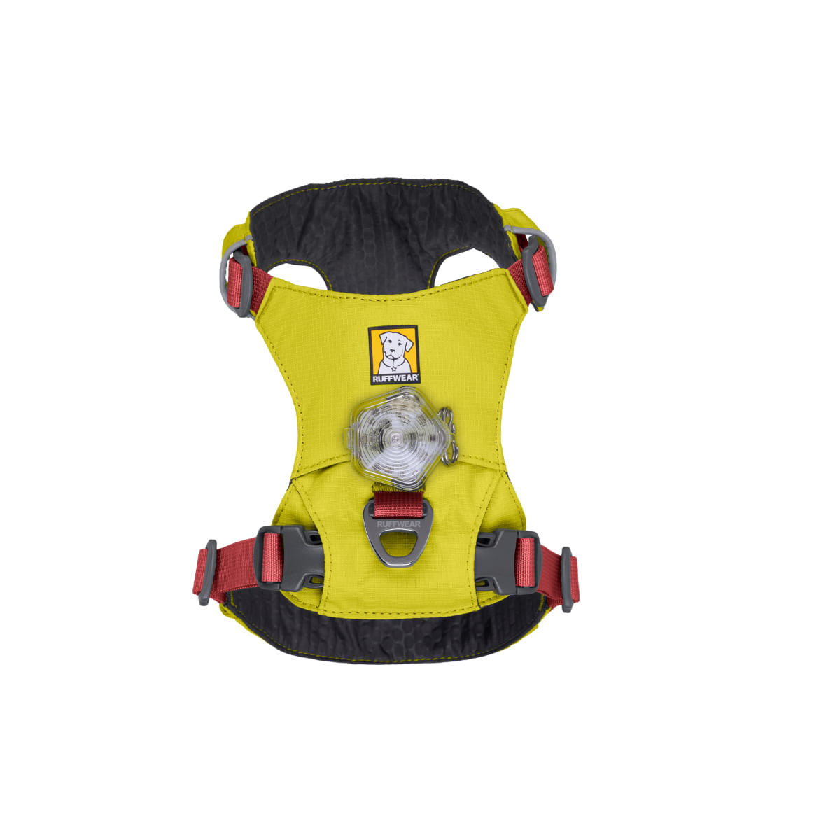 RUFFWEAR Hi &amp; Light, ham prindere dublă(piept&amp;spate) câini, ajustabil, reflectorizant RUFFWEAR Hi &amp; Light Lichen Green, ham prindere dublă(piept&amp;spate) câini, ajustabil, reflectorizant, verde, M(69-81cm)